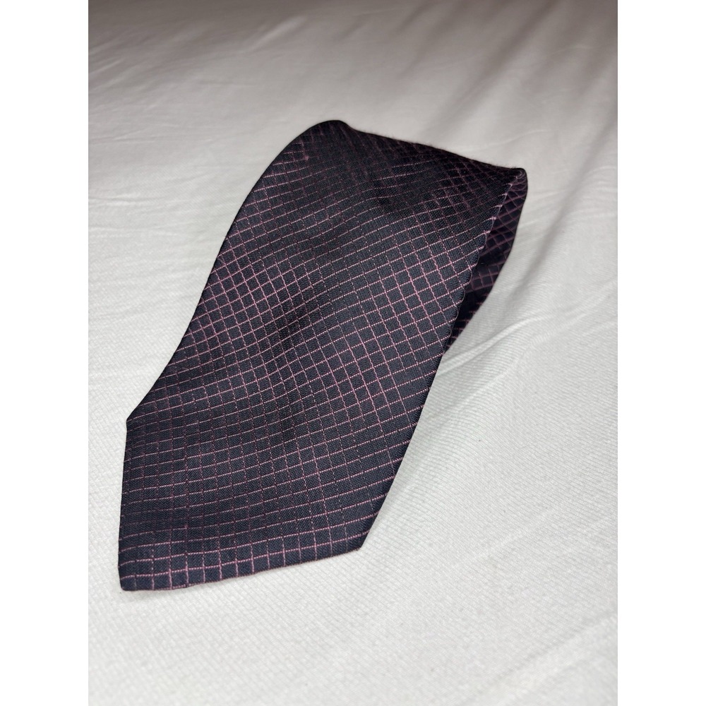Vintage Brooks Brothers Makers Handmade Silk Pink Geometric Made in USA Preppy